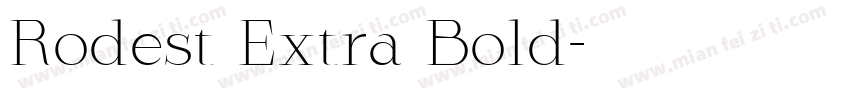 Rodest Extra Bold字体转换